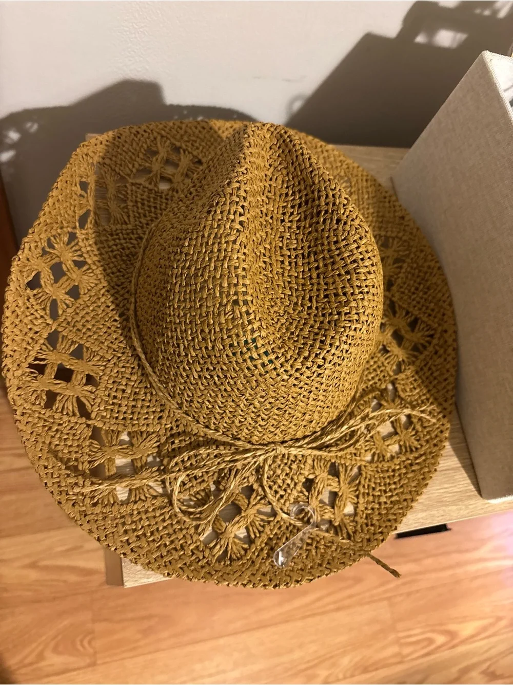 Maurices Tan Woven Beach Hat with Braided Detail - Picture 6 of 6